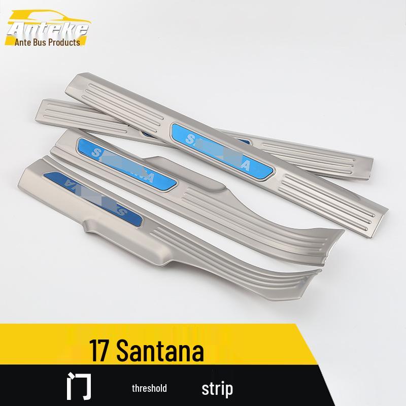 Passend für 17 Santana Einstiegsleiste Chromleiste, Stoßfänger Kofferraum Ladekantenschutz, Kratzschutzaufkleber.