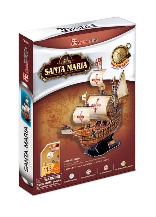 ROMPECABEZAS 3D ŻAGLOWIEC SANTA MARIA 113EL.0080