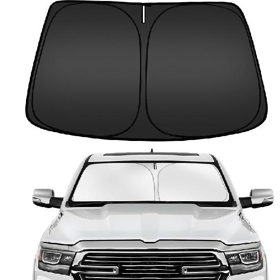 ARISMOTOR Windshield Sun Shade For GMC Sierra 1500 2500 3500 (SLT AT4 Denali) -2025 2026,  Fit Foldable Front Window Sunshade Sun Visor Protector,