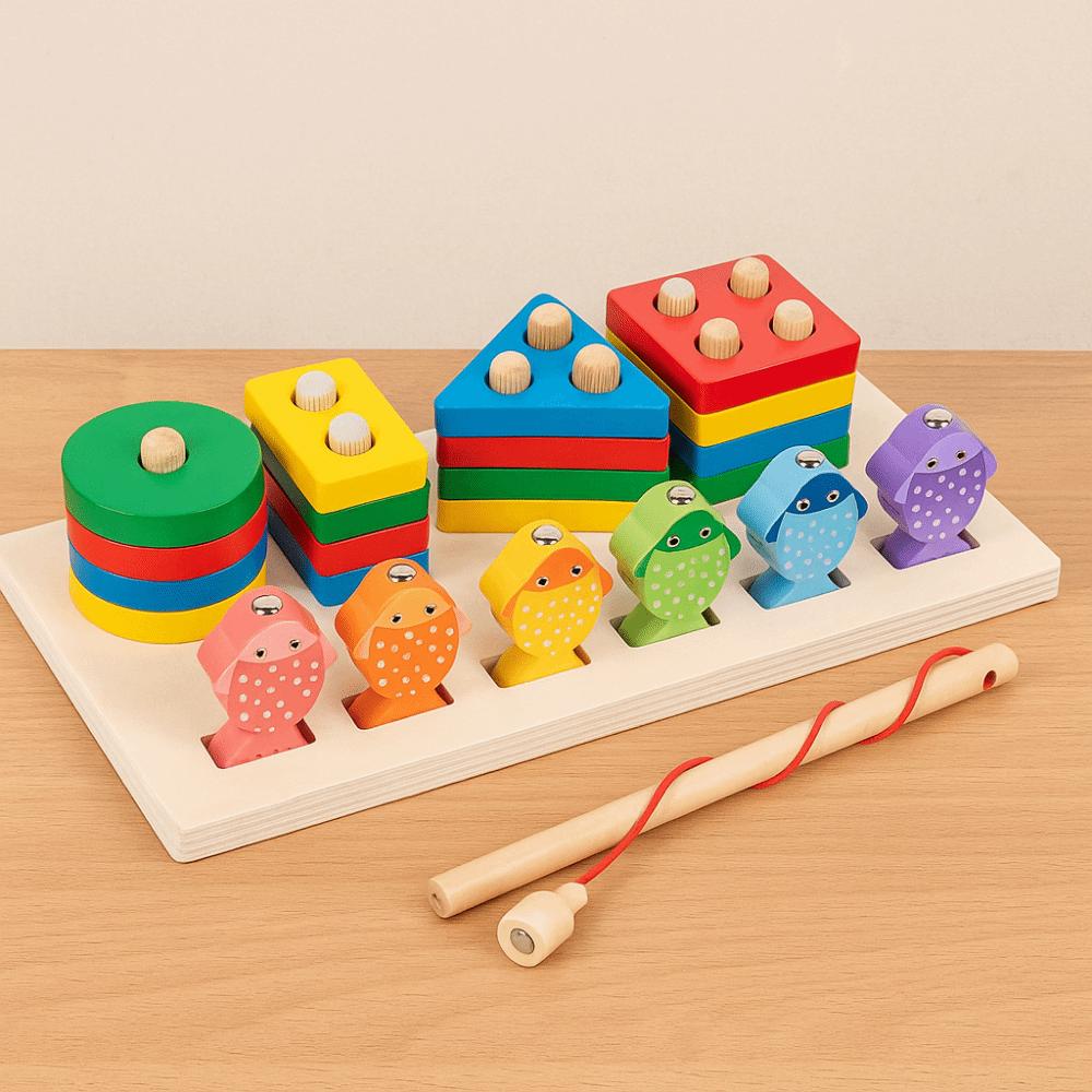 Color Recognition Matching Board Game Early Education Magnetic Fishing  Puzzle Toys  Learn Math