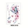 WSC Waterproof Non-Reflective Flower & Butterfly Tattoo Sticker