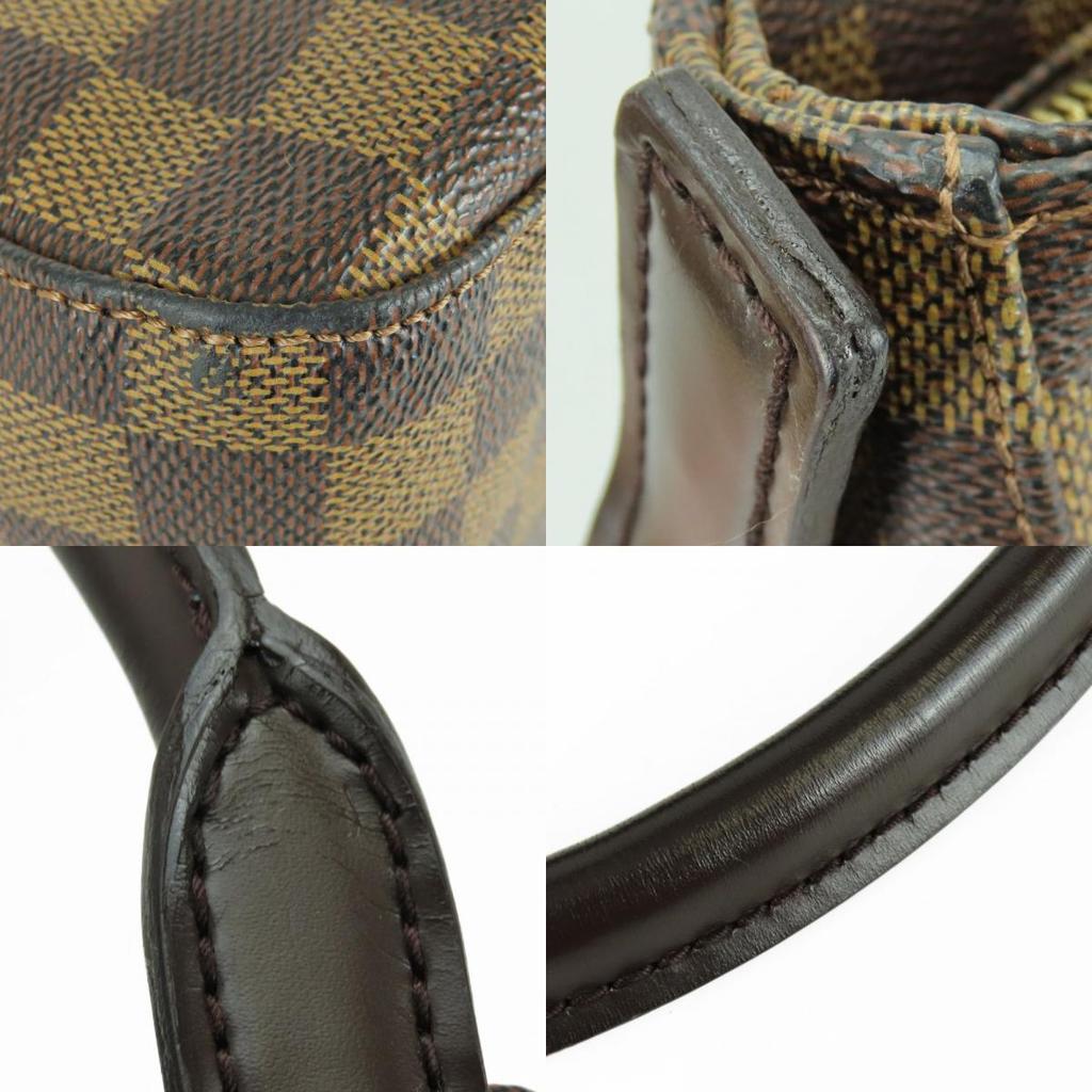 Used LOUIS VUITTON Shoulder Bag Looping GM N51144 Damier Ebene Brown One Belt