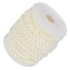 Faux Pearl Bead Garland String Round DIY Decoration Craft Clothing Accessories 6mm 25Meter RollBeige