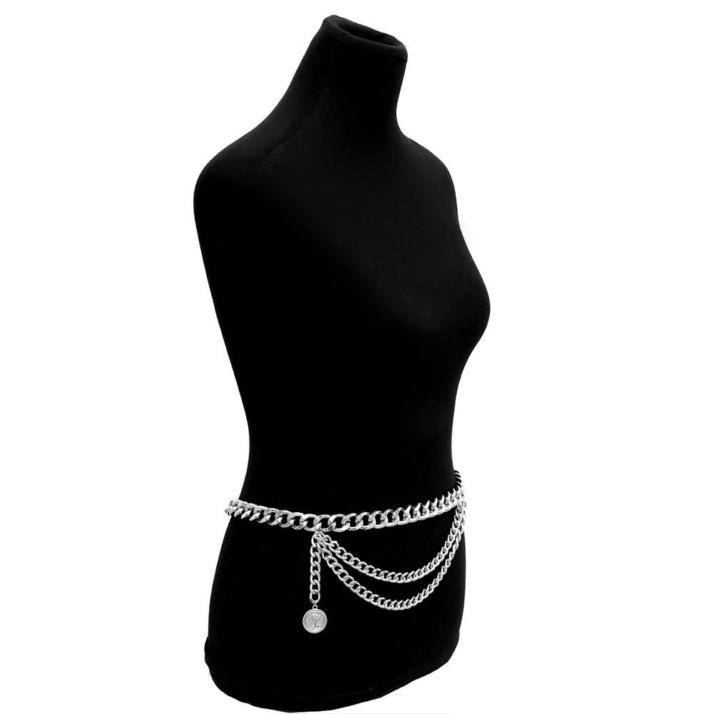 Women Vintage Style Retro Tassels Multiple Layer Waist Chain Embossed Body Chain