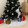 VidaXL Luxury Christmas Tree Skirt with Stocking White 122cm Fabric