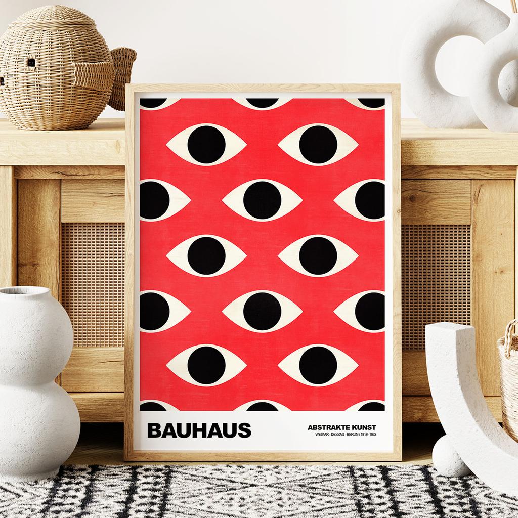 Bauhaus Eyes Pattern Poster