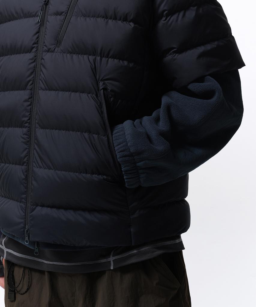 Musinsa Standard [City Leisure] Round Neck Short Sleeve Light Down Jacket [Navy]