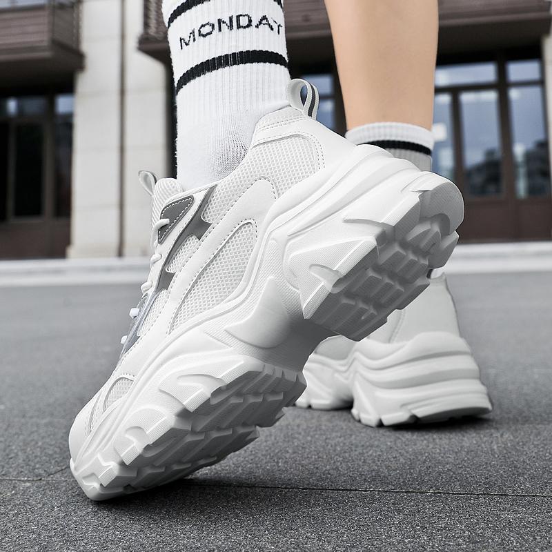 MCTIN Damen-Schuhe, klobige Schuhe, lässige Sportschuhe, dicker Boden, Plateau-Sneaker