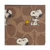 New COACH PEANUTS Snoopy, Collaboration Coated Canvas Wallet Mini Men's Brown CBK56-TAM