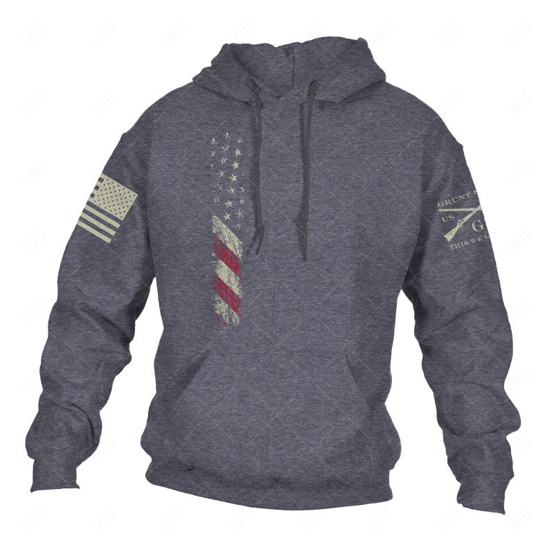 Vintage Basic Style Hoodie 3d Print USA Flagga Mode Casual Kortärmade Hösttoppar Unisex Sportkläder Herrkläder Y2K För Pojkar
