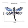Blaue Kristall Vintage Libelle Broschen Für Frauen Hochwertige Mode Insekt Brosche Pins Mantel Zubehör Tier Schmuck Geschenke