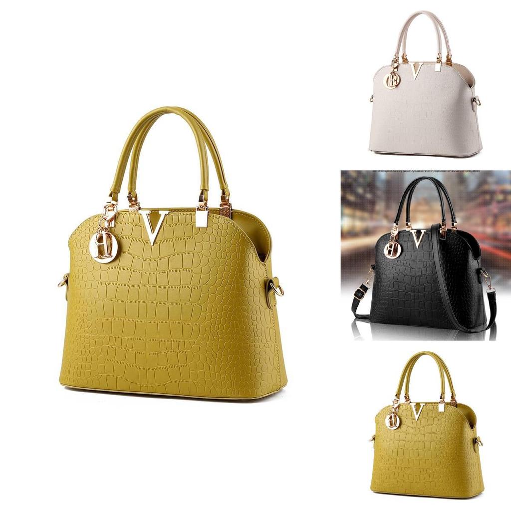 Big Pu Handbag For Women With Zipper Closure And Interior Organizer For Casual Wear
