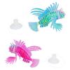 2Pcs Fish Tank Aquarium Landscape Decoration Lionfish Imitation Suction Cups Tasteless
