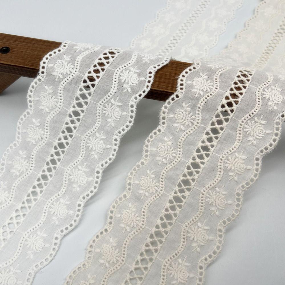 Handmade Floral Embroidery Lace 2 Yard Lace Ribbons Trim Wedding Embroidery  Home Decor