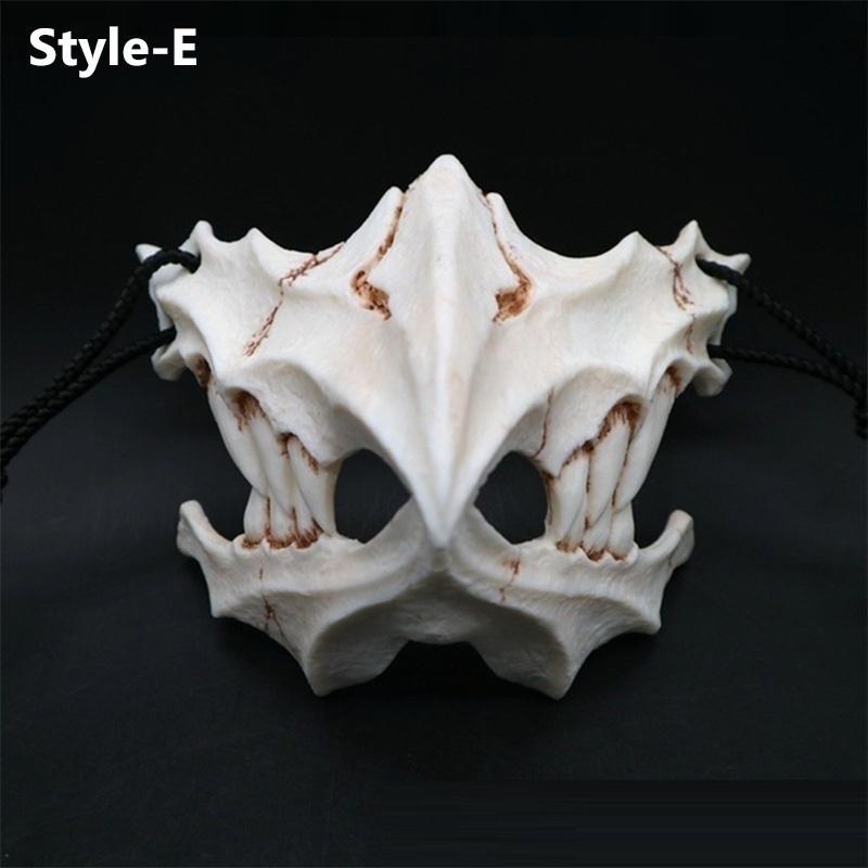 

5 Styles Japanese Dragon God Mask Halloween Cosplay Resin Mask Eco-Friendly Animal Theme Party Animal Skull Mask Latex Mask E