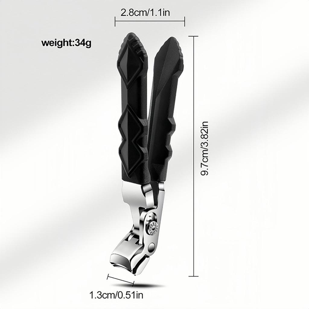 Easy Clip Nail Long Handle Nail Ingrown Toenail Ergonomic Nail Edge Professional Nail Pedicure Nail Hand and Foot Stainless Manicure Tool for Thick
