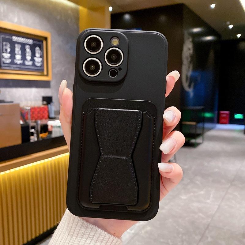 Applicable To Huawei Nova13pro Tide Brand Mobile Phone Case Simple Solid Color Honor X9C Invisible Bracket Classic Card Bag