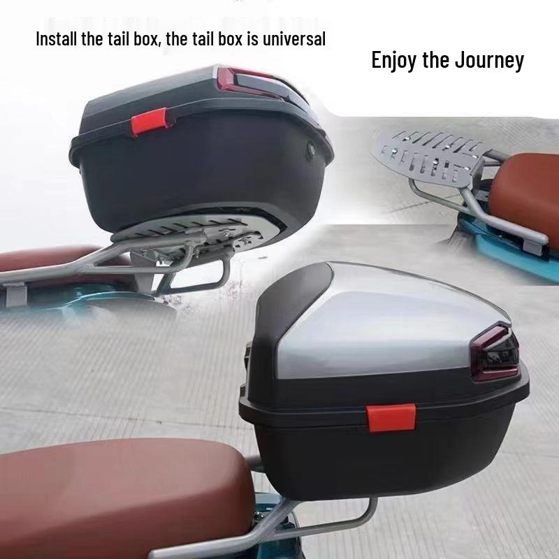 Universal Thickened Rear Cargo Rack for Electric Bikes & Scooters - 25-Inch Delivery Box Carrier