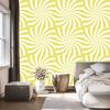 Hippie Background Wallpaper Cream, White and Yellow for Living Room and Bedroom 50x1000