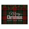 Christmas Placemats Table Mats Plaid Snowflake Santa Claus Coaster Pad Cup Dining Kitchen Placemat Non-Slip Home Decorations
