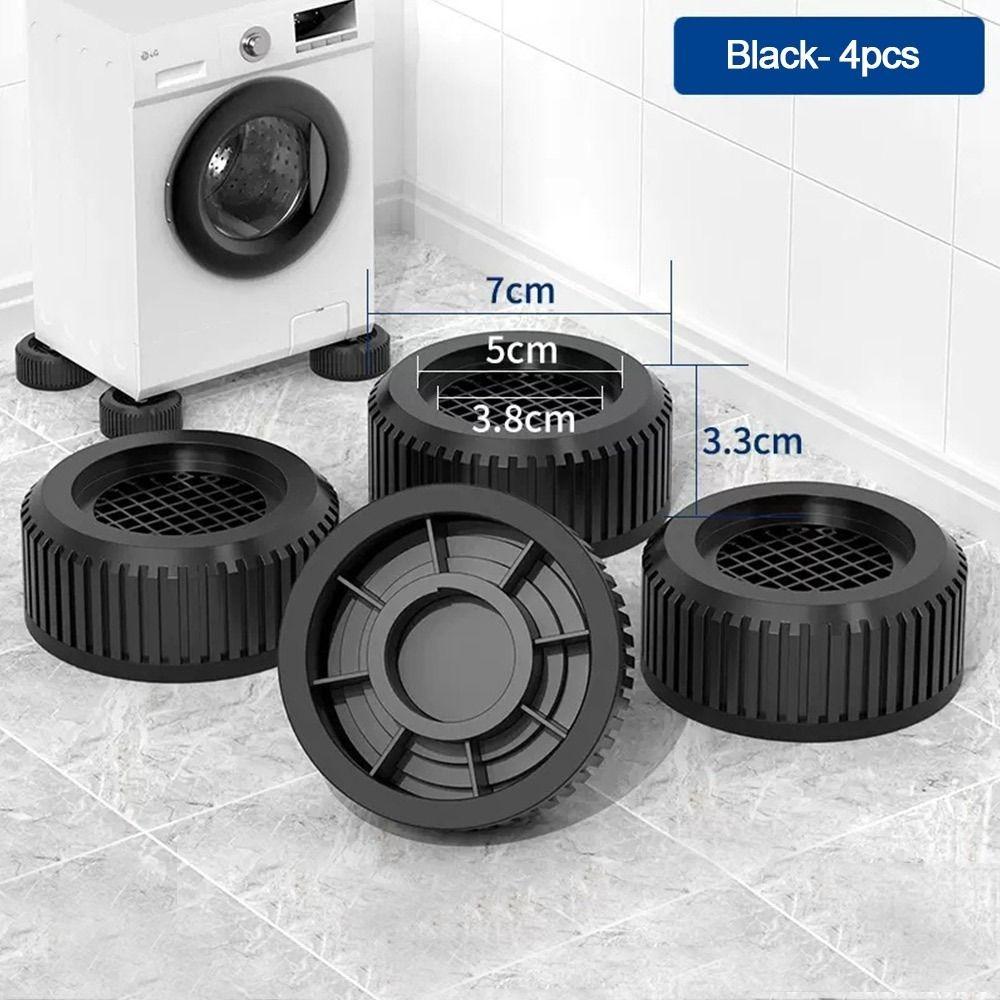 4pcs Set Height Extenders Washer and Dryer Pedestals Anti Slip Foot Pads  for Washing Machine