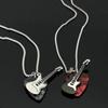 Hip-Hopowy Wisiorek z Kostką Gitarową Naszyjnik Punkowy Tytanowa Stalowa Łańcuszek Gitarowy Choker Modny Vintage Łańcuszek do Swetra Gitara Elektryczna Chłopcy