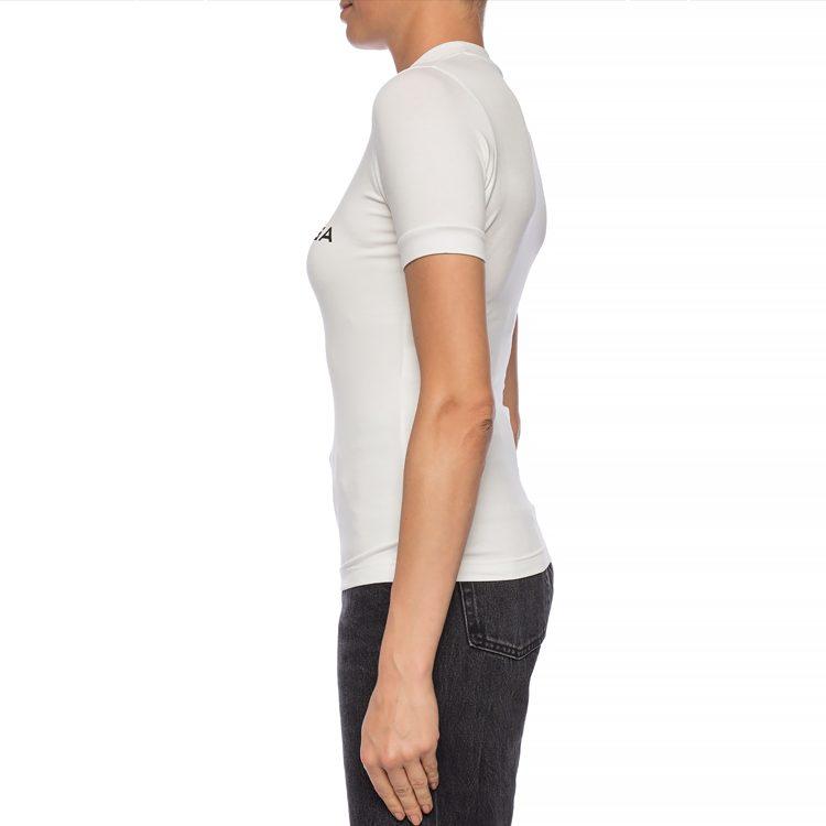 Balenciaga T Shirts Women's White Crew Neck Moderate Straight Fit 594603TGV479000