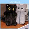 Adorable Black Cat Plush Pencil Case Multi-functional Makeup Bag Gift For Adults