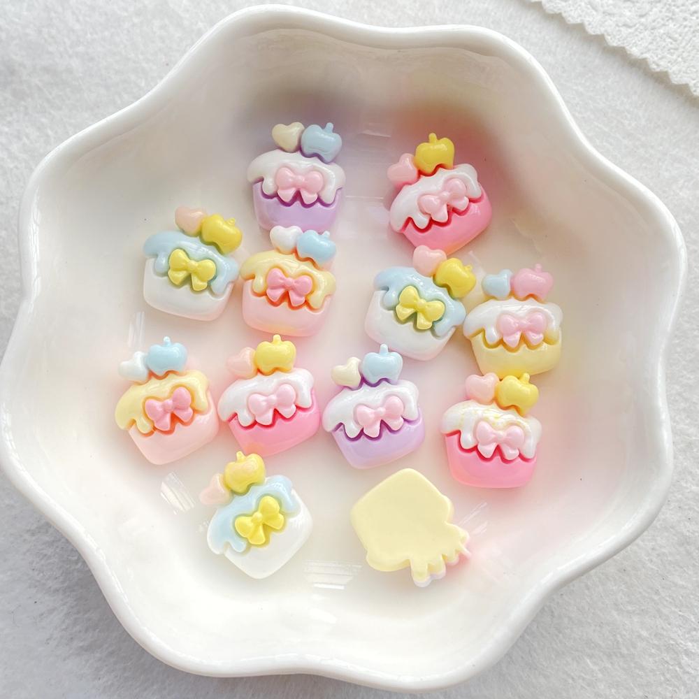 30pcs Resin 3D Valentine's Day Butterfly Cake Ice Cream Flat Back Scrapbook DIY Wedding Applique Decor Craft Jewelry Accessories