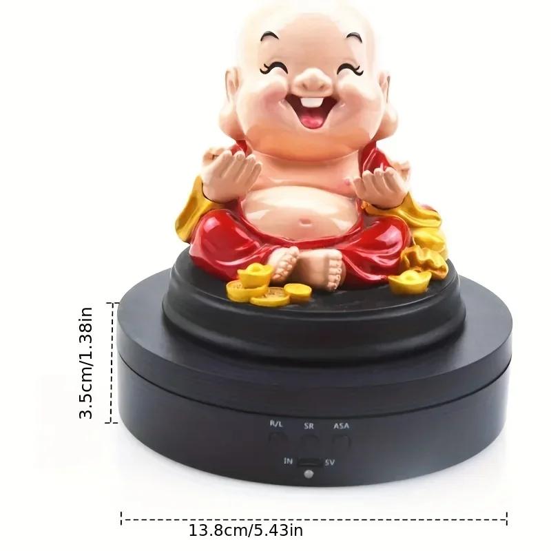 5.4 In Rotating Display Stand,360 Degree Motorized Turntable Display Stand for Photography Products and Shows 138mm Black,White