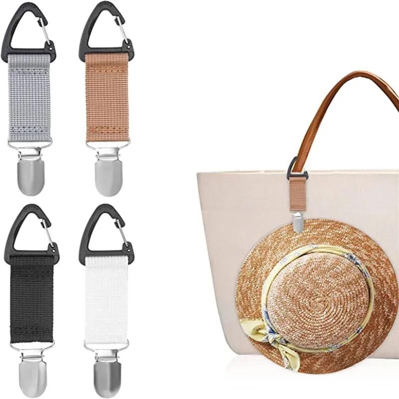 [2pcs Color Random] Hat Outdoor Storage Clip Can Be Hung On Backpacks, Portable Equipment Storage Clip for Outdoor Travel