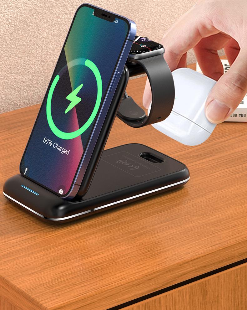 3-in-1 Foldable Wireless Charger for Apple Phones, Watches & Earbuds