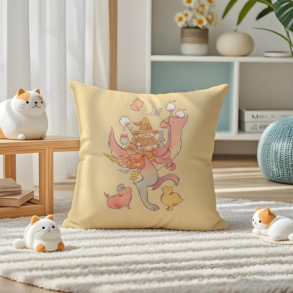 MMonster Hunter CUTE Pillow Case Silky Elegant Comfort Sofa Bed Invisible Zipper 30X30cm