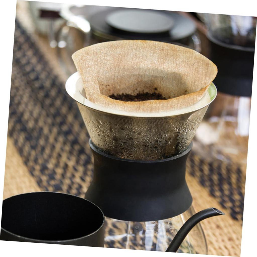 NUOLUX Coffee Filter 300 Round Filter Paper Perfect for Coffee Espresso Coffee Espresso Coffee Filter Brown Paper, Sheets, Set, Camping, Outdoors,