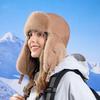 Windproof Warm Hat Thickened Ski Hat Fashion Plush Ear Protection Hat  For Women Men