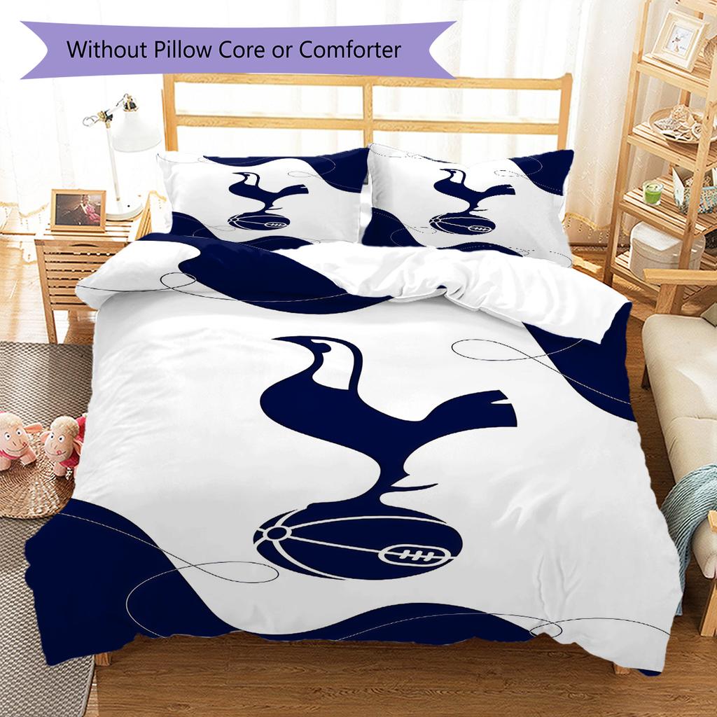Tottenham Logo  Bedding Quilt Set Quilt Cover Pillowcase Home Decoration Birthday Gift (1 * Duvet Cover + 2 * Pillowcase, Without Core)