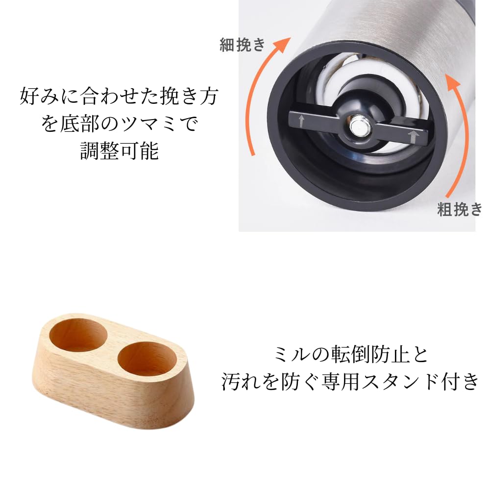 Russell Hobbs Electric Salt & Pepper Mill, Mini, Black (Set of 2) 7933JP-BK