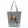 Greyhound Shopping Bags Casual Groceries Women Handbags Animal Dog Graphic Large Capacity Shoulder Bags Portable Foldable Totes