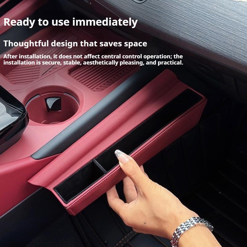 For BMW 5 Series I5 G60 2025-2025 Car Center Console Storage Box PU Leather Auto Seat Crevice Storage Car Interior Accessories