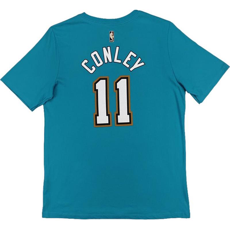 Nike X NBA Collaboration T-Shirt Dri-Fit Mike Conley Vancouver Grizzlies Throwback Crew Neck Fashion Soft Short Sleeve Kids Tops Blue 9Z2B7BBPK-GRIMC