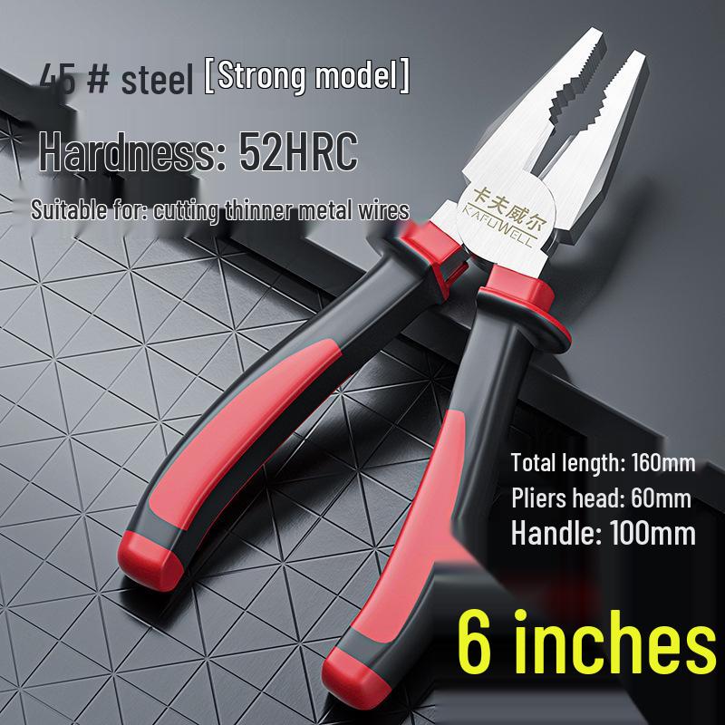 Kraftwell Electrician s Pointed Nose Pliers Set - 6 & 8 Industrial Grade Wire Tools