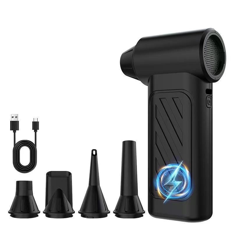High-Speed Wireless Mini Hurricane Duster: Handheld, Portable Turbine Fan for Outdoor Use 169x112x49 mm