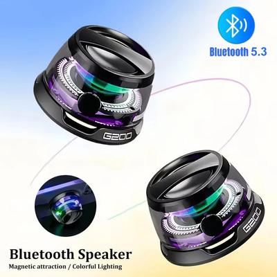 G200 Bluetooth 5.3-luidspreker Mini-luidspreker Draagbare magnetische luidspreker Multifunctionele RGB-luidspreker RGB-verlichting 7 uur speeltijd