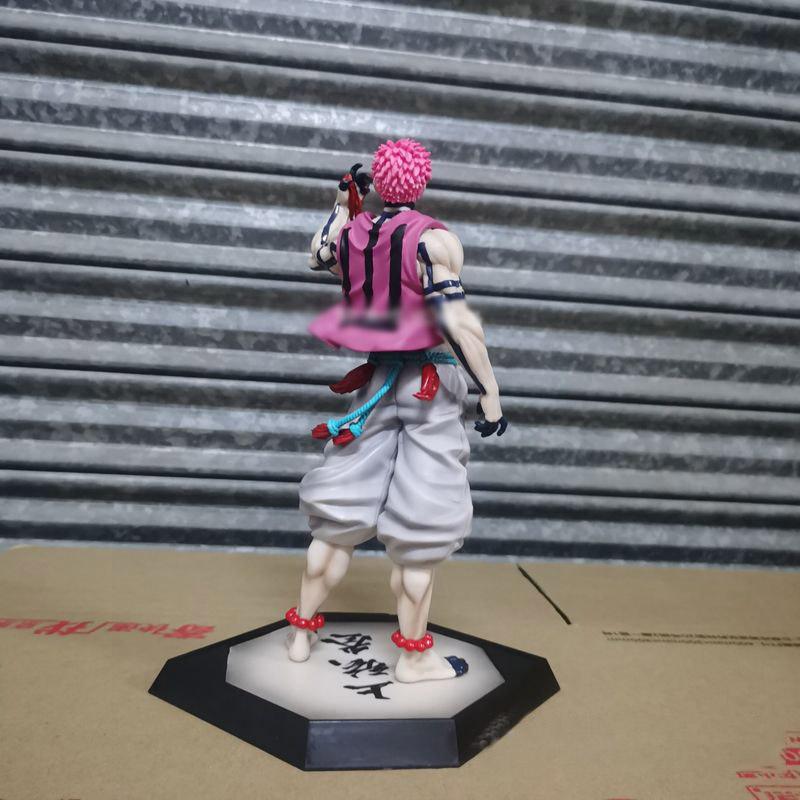 28cm Anime Demon Slayer Akaza Figure Hakuji Figurine Pvc Action Figures Gk Statue Model Doll Toys For Children Gifts