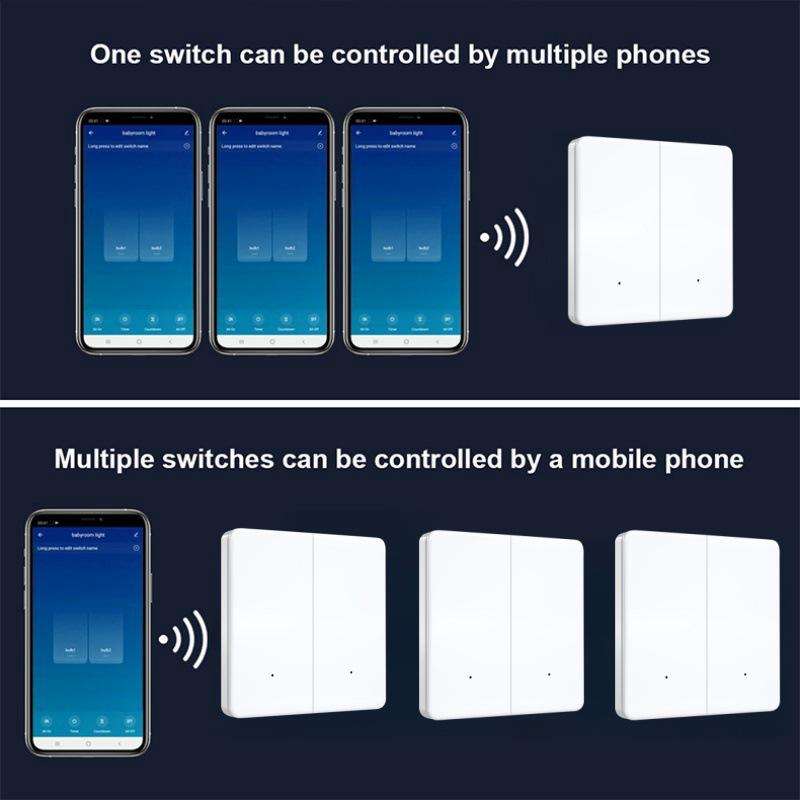 Graffiti Smart WiFi Wall Switch with Alexa Voice Control - EU/UK Standard Buttons