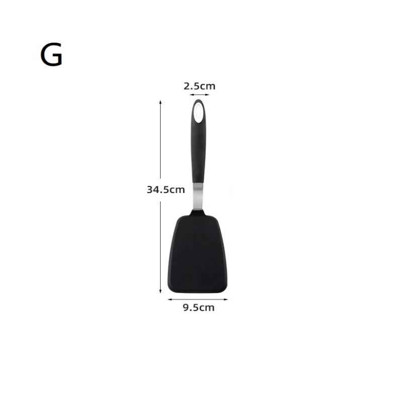 Frying Shovel Leaking Shovel Cooking Utensils Stainless Steel Silicone Kitchenware Fried Fish Steak Spatula Cooking Tool