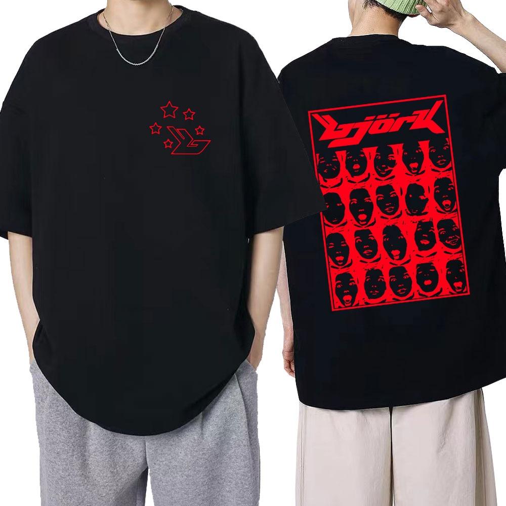 Singer Bjork Army of Me Post Music Album T Shirt Summer Fashion Aesthetic T Shirts Men Women Clothes Oversized T-shirt