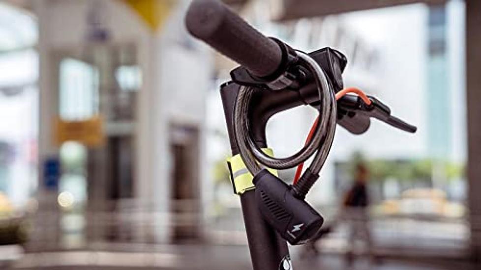 Ulac AL7P THE BEE GO Bicycle 110dB Alarm Cable Lock, Lock, Black/Smoke