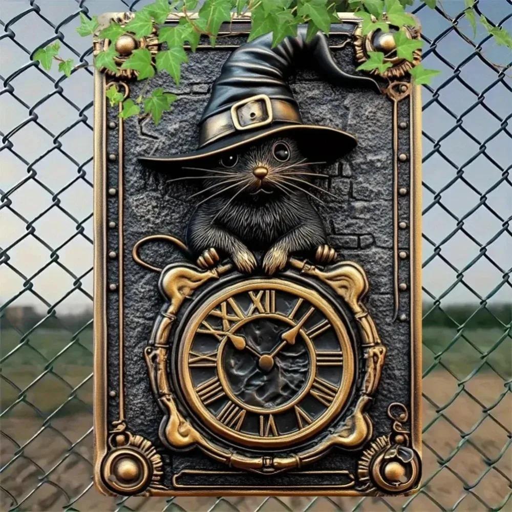 Retro Iron Wall Art for Garage Outdoor Cafe Vintage Metal Decor Home