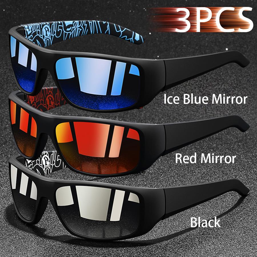 3 Stück Mode Vintage Angeln Radfahren Sport Sonnenbrille Männer Frauen Laufen Bergsteigen Sport Mann Sonnenbrille UV400 Brillen